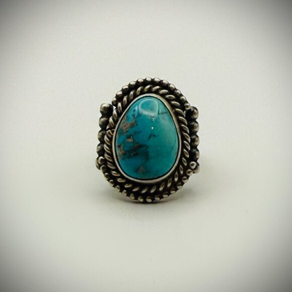 Jewelry - Albert Jake Navajo Sterling Turquoise Ring Sz 7, 15g – “A. Jake”